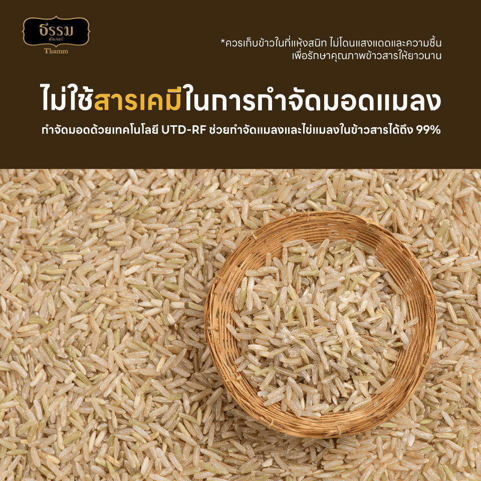 ธรรม ข้าวกล้องหอมมะลิเชียงราย คุณภาพคัดพิเศษ 100% ขนาด 2 กก. แพ็ค 4 ถุง