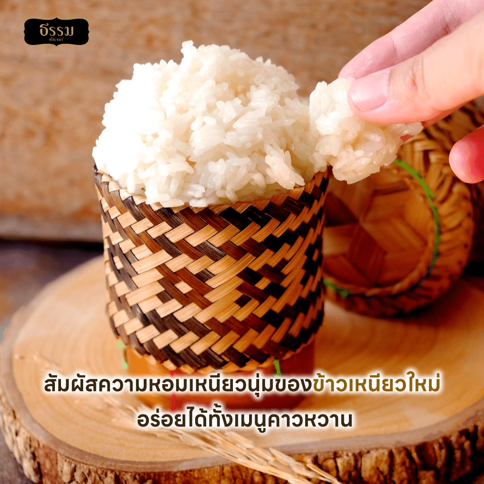 ธรรม ข้าวเหนียวเขี้ยวงูใหม่ต้นฤดู คุณภาพคัดพิเศษ ขนาด 1 กก. แพ็ค 4 ถุง